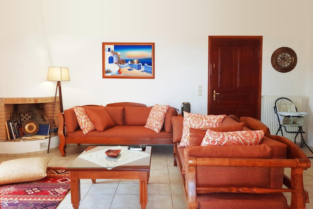 Villa Sunset With Stunning Sea View, Kids Area And Hammocks On Roof Terrace Agia Triada Exteriör bild